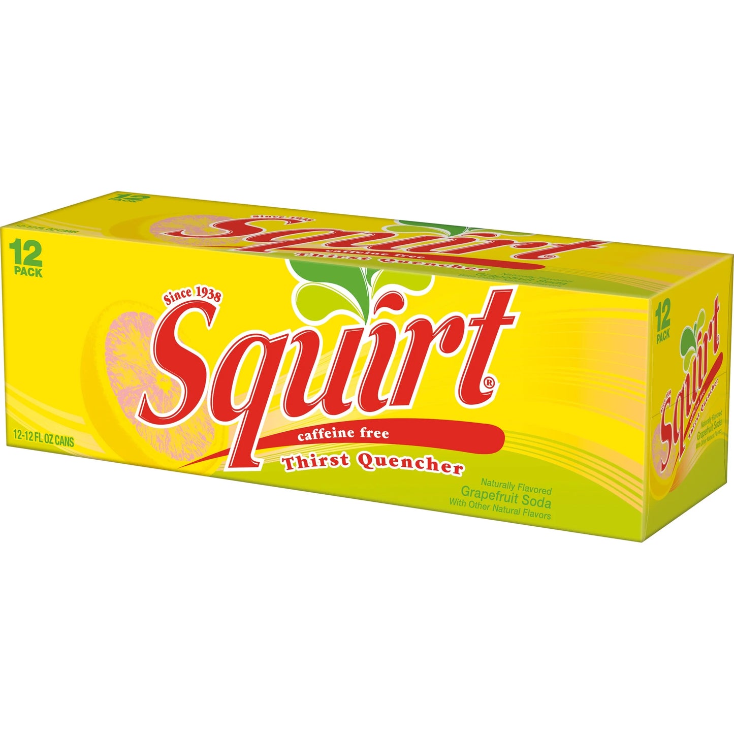 PR Caffeine Free Grapefruit Soda Pop, 12 Fl Oz, 12 Pack Cans