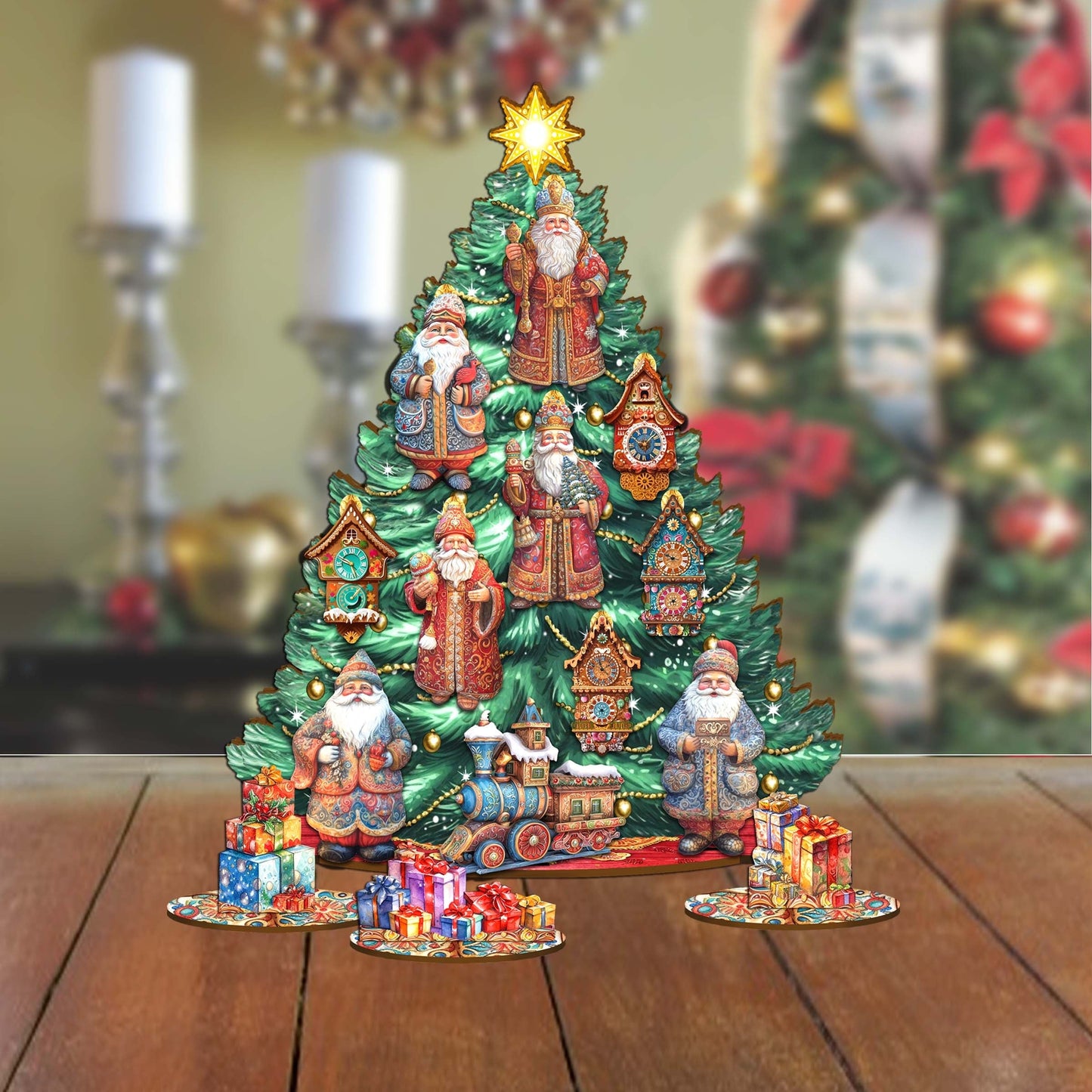 Santa Christmas Arrival Christmas Tree Set by G.DeBrekht Christmas Decor - 8091517