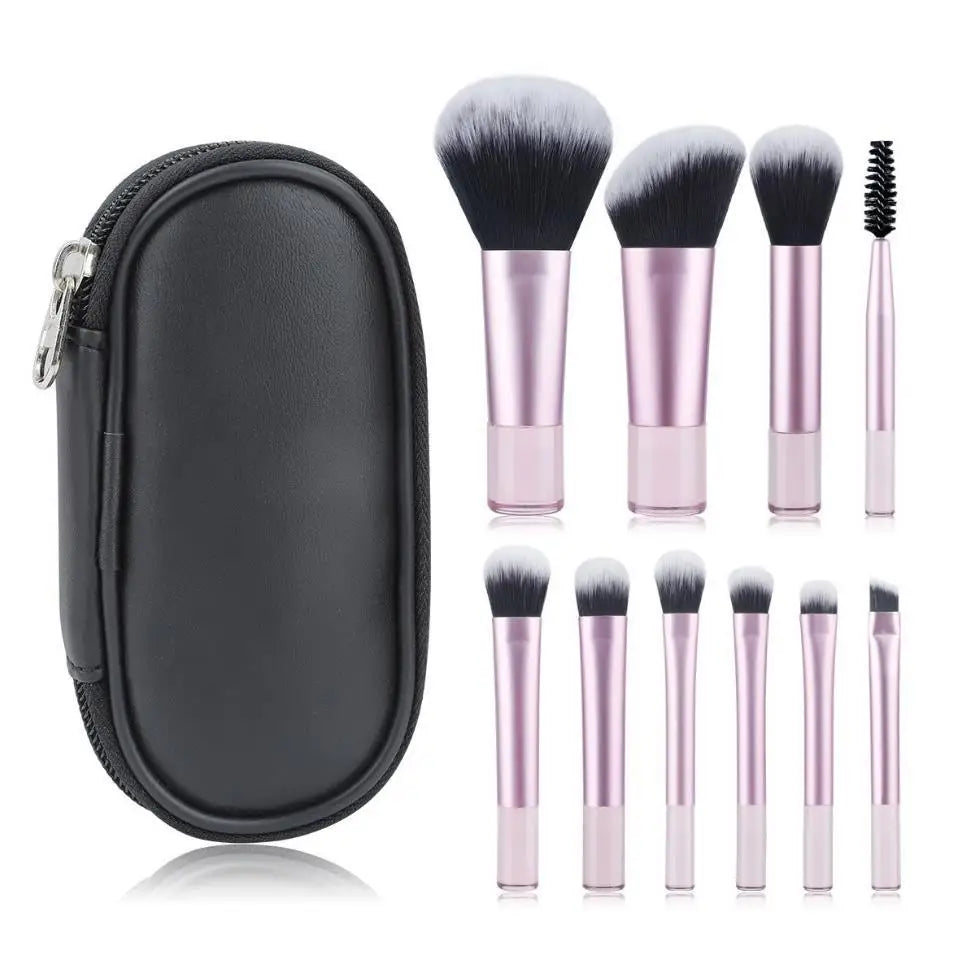 10 Piece Mini Makeup Brush Set Professional Tools