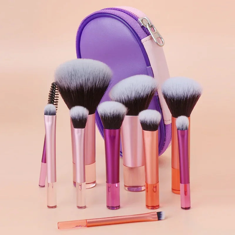 10 Piece Mini Makeup Brush Set Professional Tools