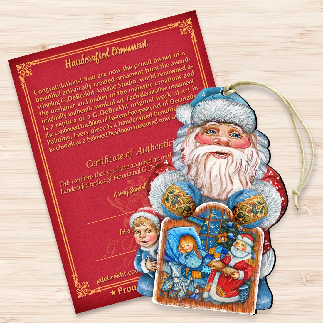 Christmas Night Christmas Wooden Ornaments by G. DeBrekht - Christmas Santa Snowman Decor - 8119173
