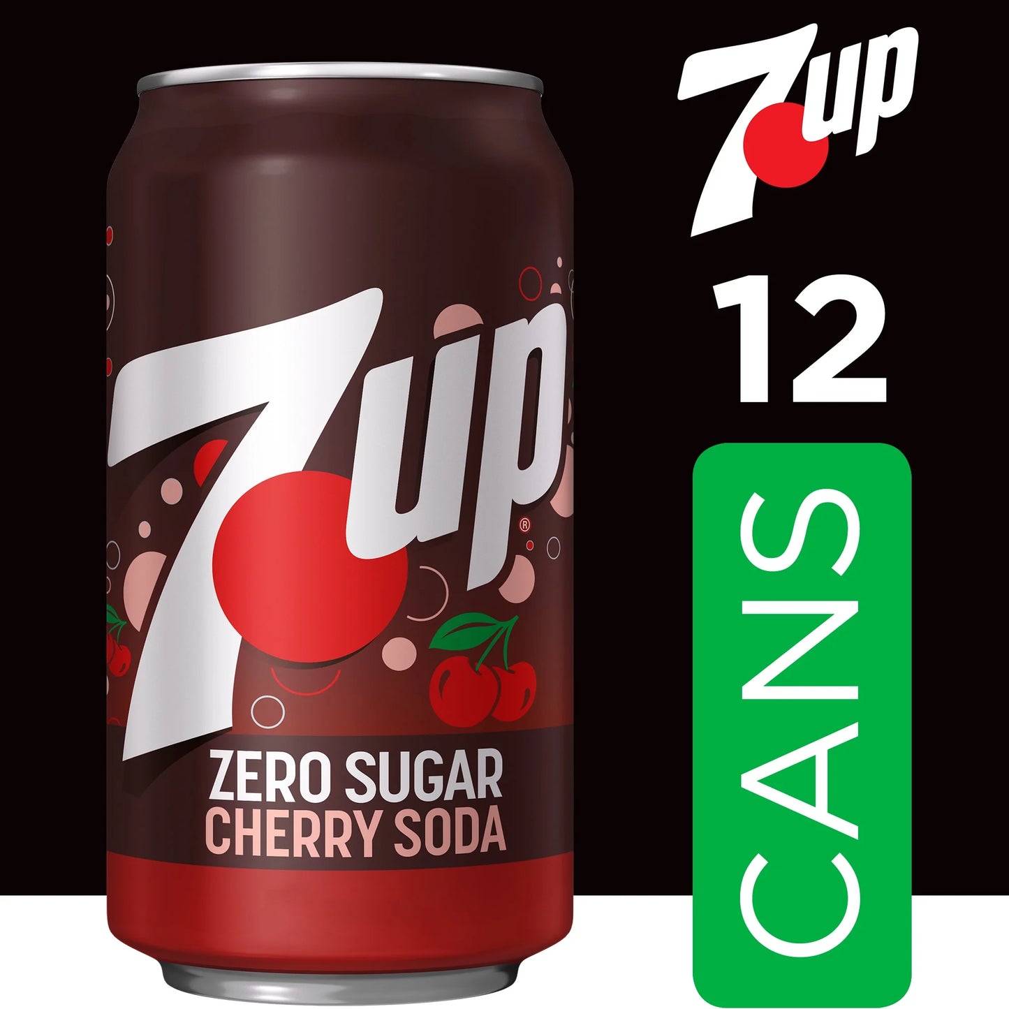 Caffeine Free Zero Sugar Cherry Soda Pop, 12 Fl Oz, 12 Pack Cans