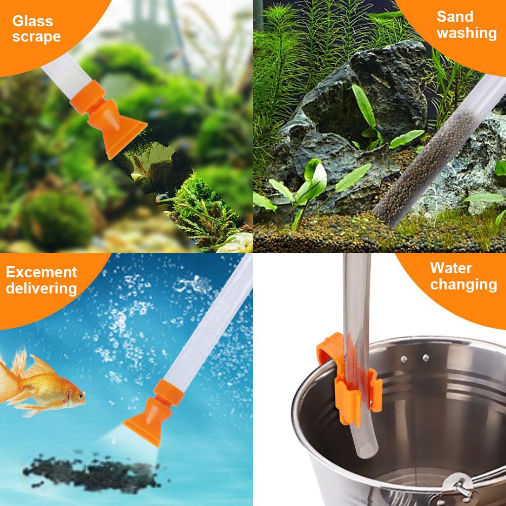 Multi-Function Water Exchanger: Sand Washing, Water Change, And Algae Scraping