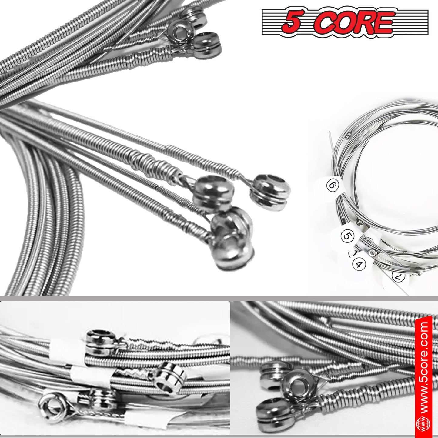 5 Core Electric Guitar Strings for 6 String Guitars Nickel Plated Steel Cuerdas Para Guitarra