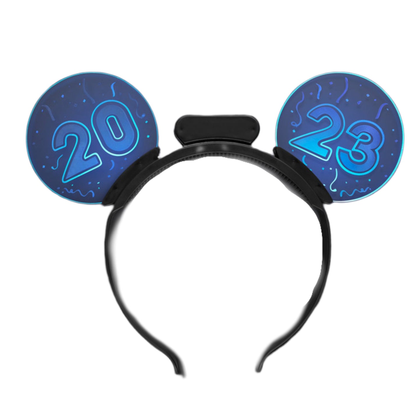 2023 Happy New Year Mouse Ears Headband Blue Pink