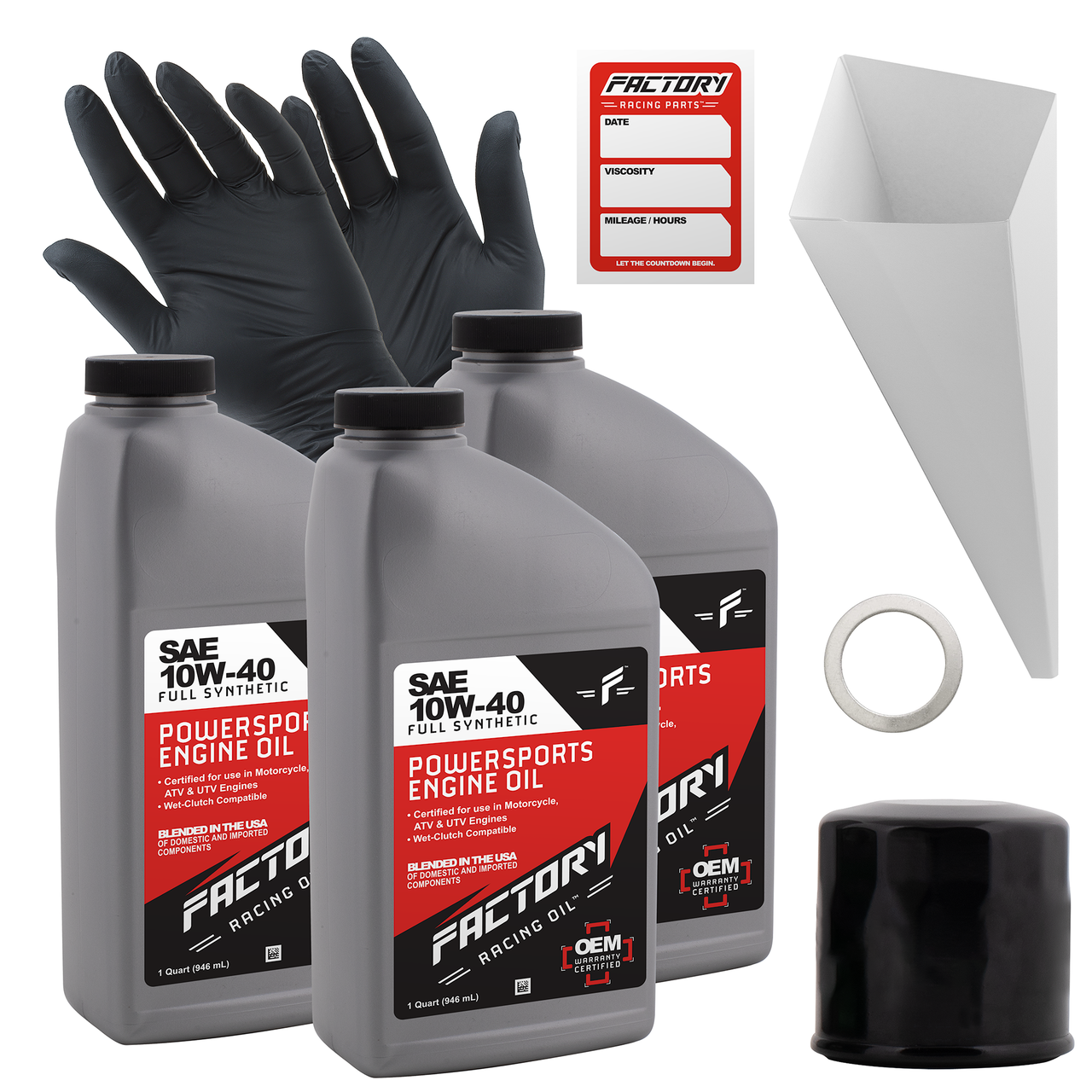 10W-40 3 Quart Oil Change Kit For Yamaha Wolverine YXE700