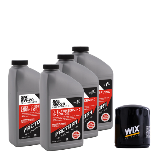 Factory Racing Parts Basic Oil Change Kit For Ford 5W-20 Oil - 4 Quarts