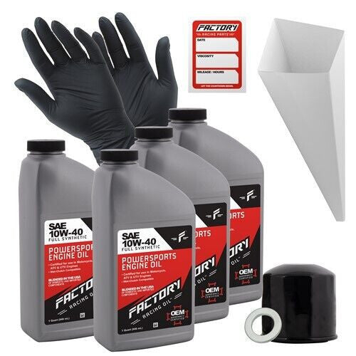 Factory Racing Parts 10W40 4Qt Oil Change Kit Fits Honda VF500C VF500FF CBX750F