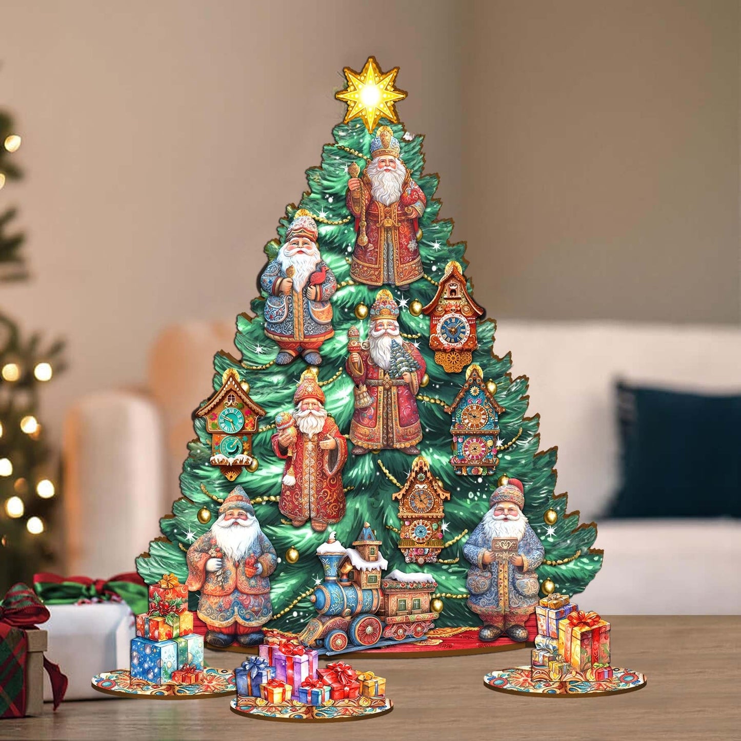 Santa Christmas Arrival Christmas Tree Set by G.DeBrekht Christmas Decor - 8091517
