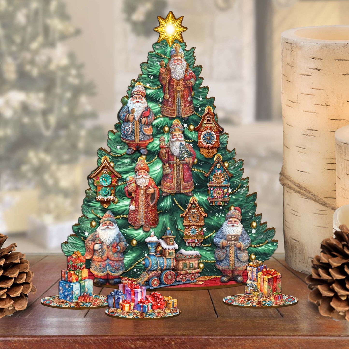 Santa Christmas Arrival Christmas Tree Set by G.DeBrekht Christmas Decor - 8091517