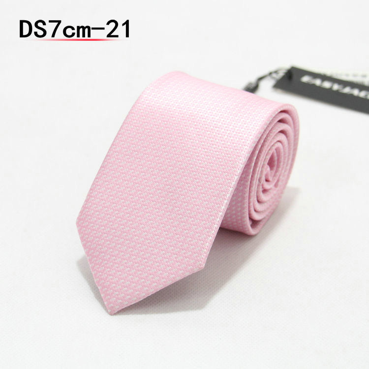 Business 7cm Striped Professional Narrow Casual Black Tie