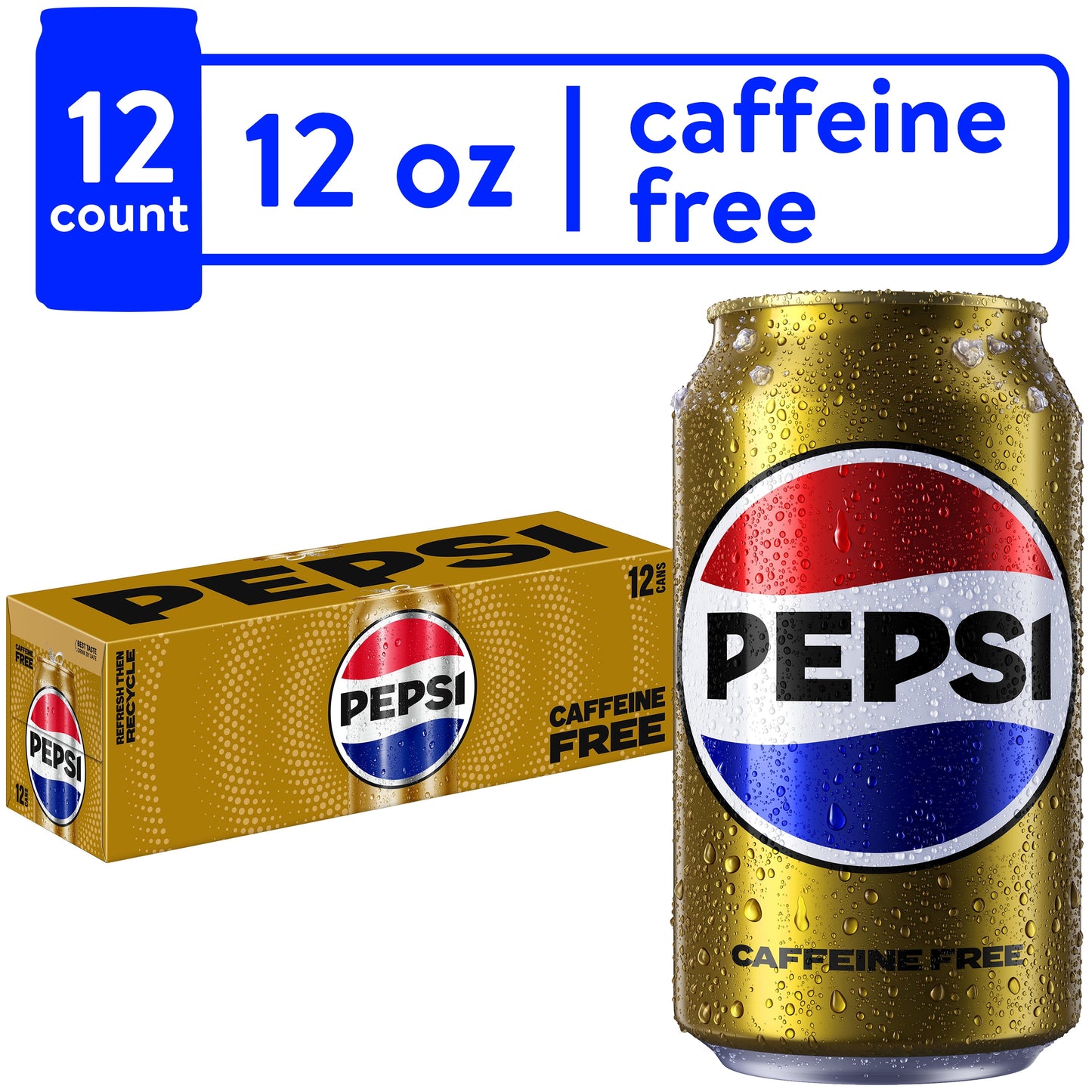 Cola Caffeine Free Soda Pop, 12 Fl Oz, 12 Pack Cans