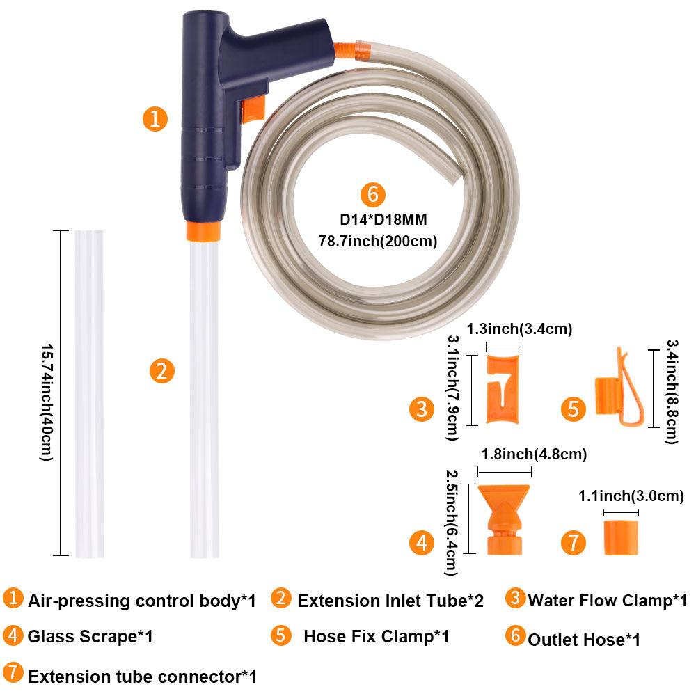 Multi-Function Water Exchanger: Sand Washing, Water Change, And Algae Scraping