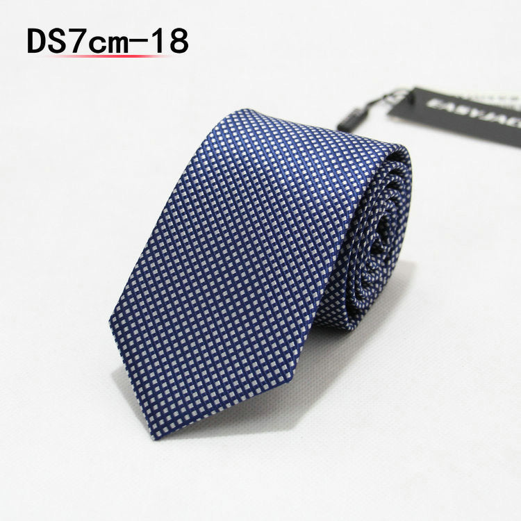 Business 7cm Striped Professional Narrow Casual Black Tie