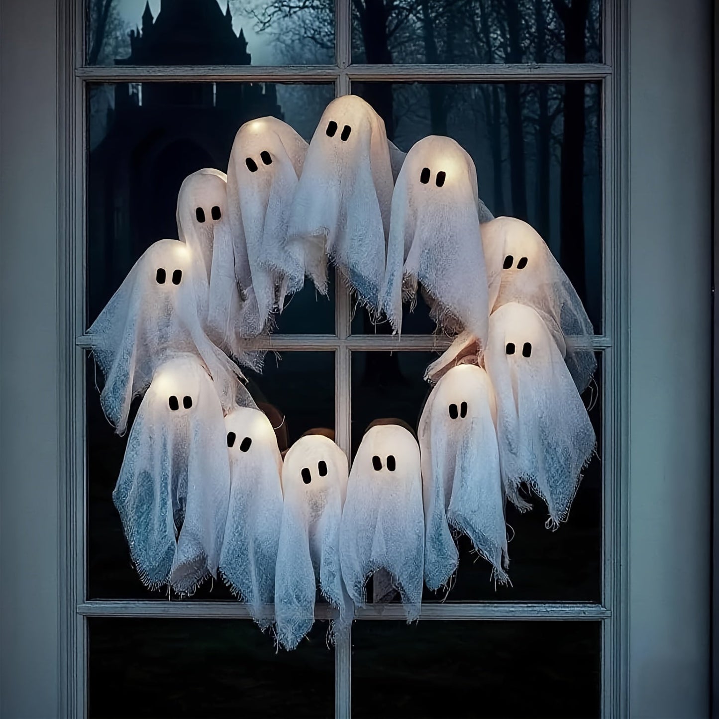 Everyday Festive™ Halloween Ghost Garland Fabric Party Decoration