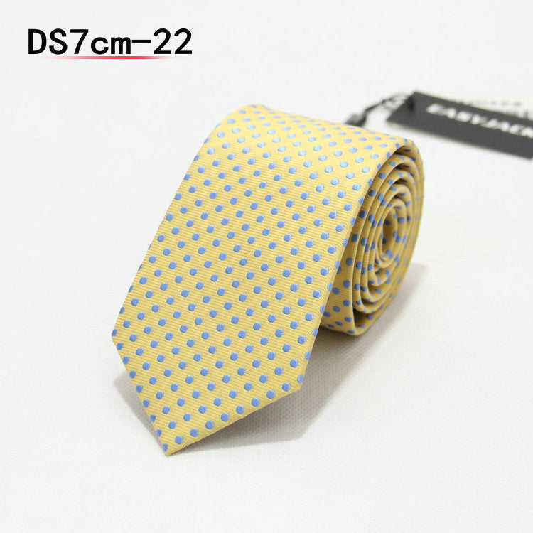 Business 7cm Striped Professional Narrow Casual Black Tie