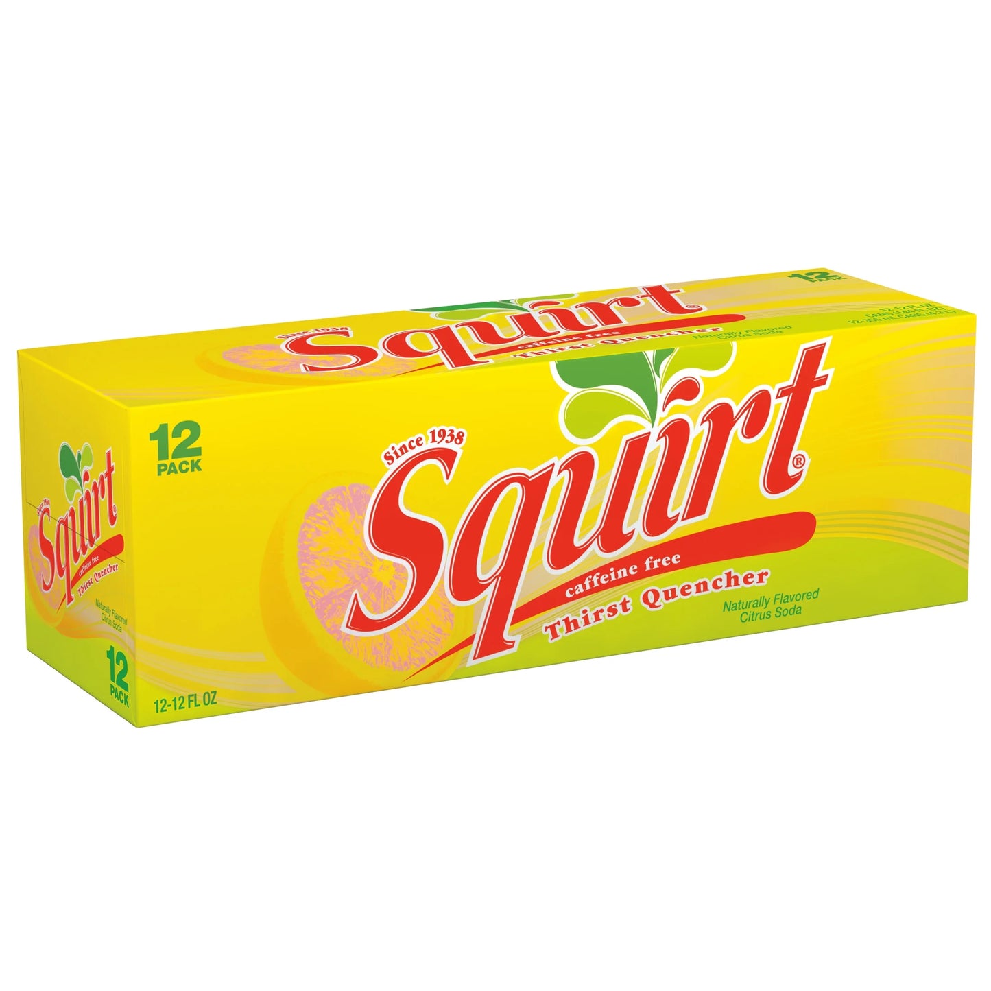 PR Caffeine Free Grapefruit Soda Pop, 12 Fl Oz, 12 Pack Cans