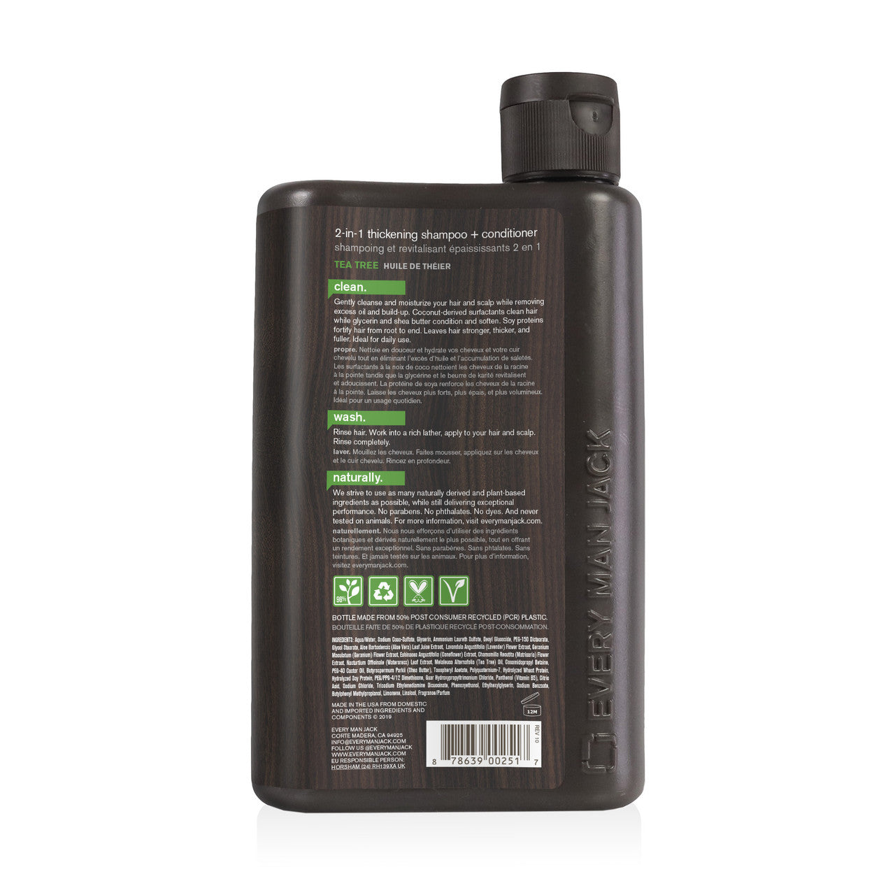 Every Man Jack 2-in-1 Thickening Shampoo Tea Tree (1x13.5 OZ)