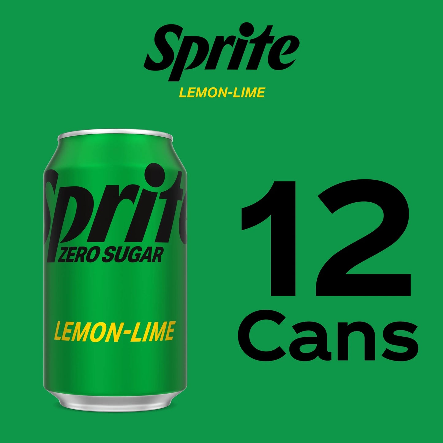 Zero Sugar Lemon Lime Soda Pop, 12 Fl Oz, 12 Pack Cans