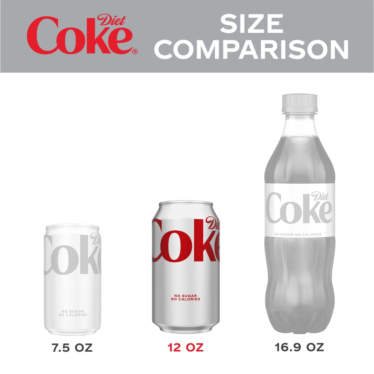 Diet Cola Soda Pop, 12 Fl Oz Cans, 24 Pack
