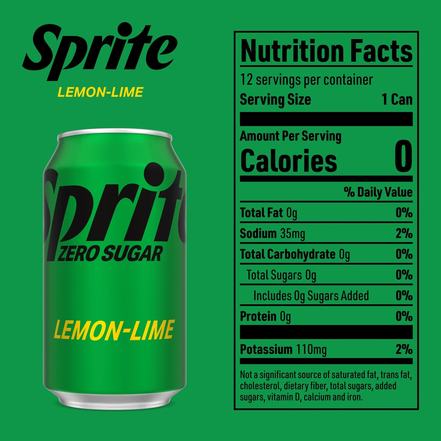 Zero Sugar Lemon Lime Soda Pop, 12 Fl Oz, 12 Pack Cans