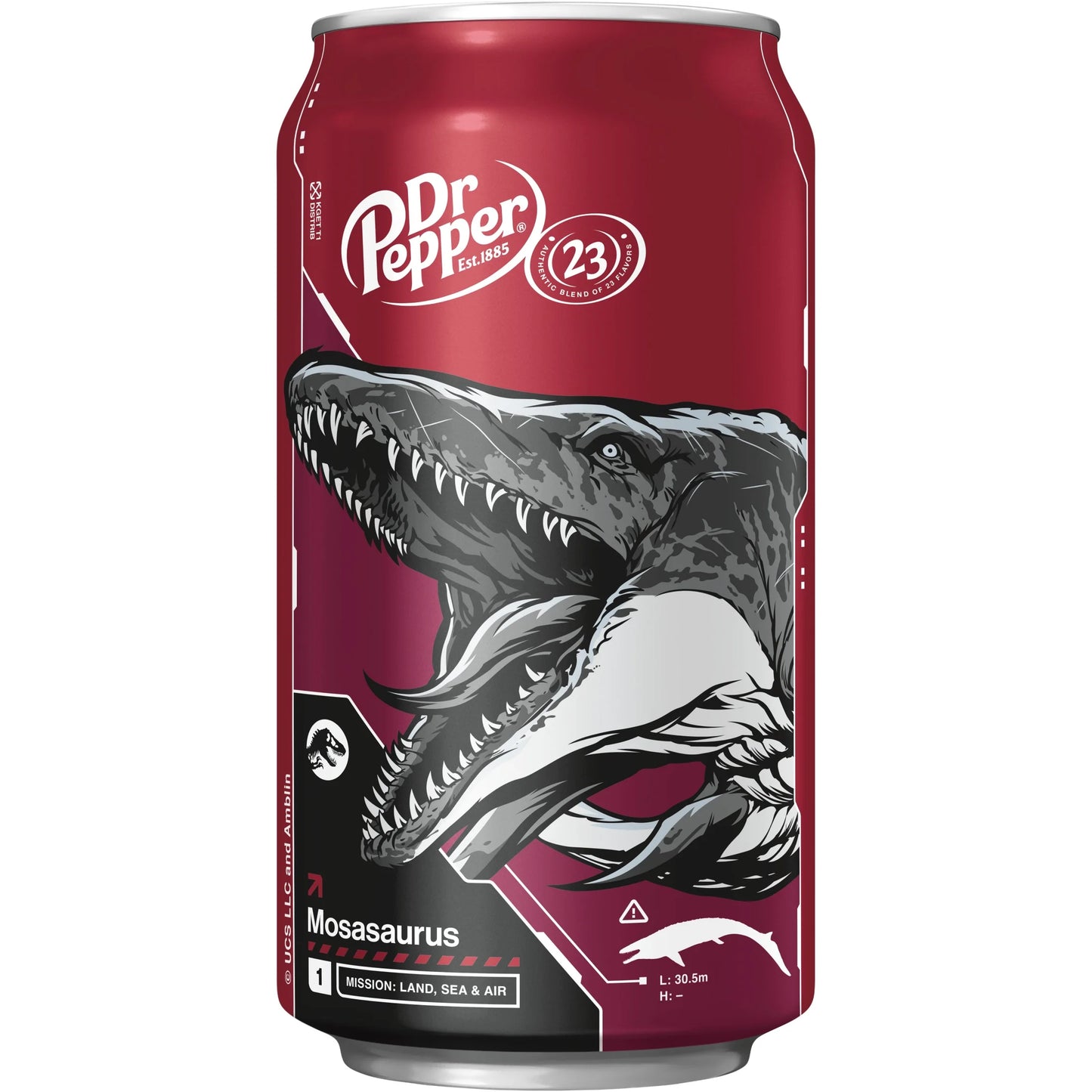 Dr Pepper Soda Pop, 12 Fl Oz, 12 Pack Cans, Jurassic World Rebirth Limited Edition