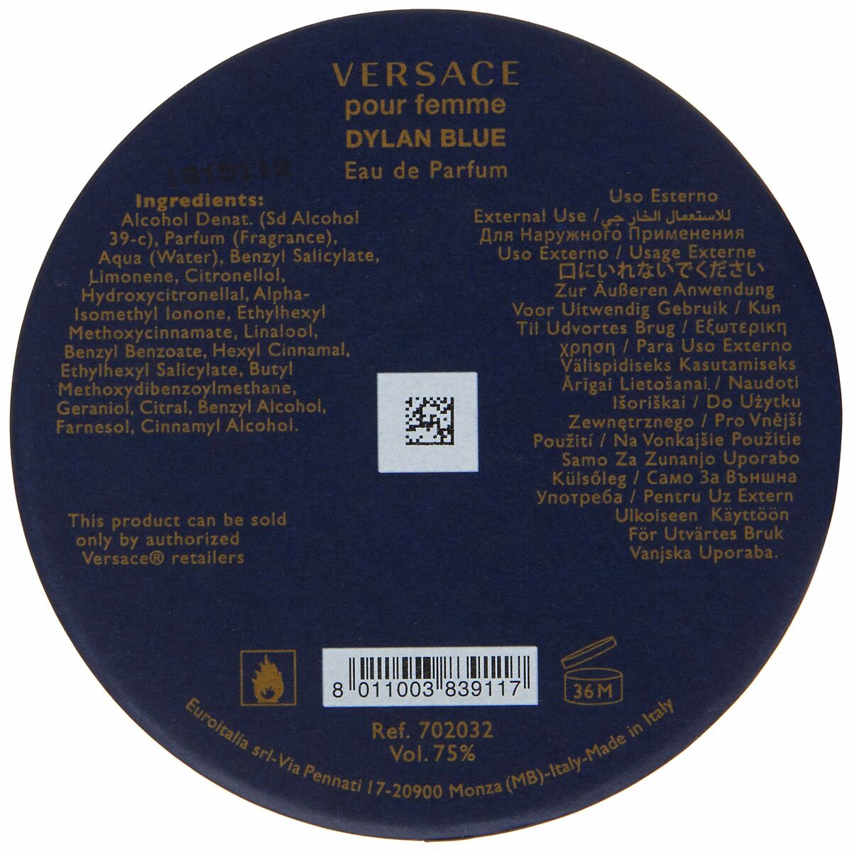 Women's Perfume Versace Dylan Blue EDP 100 ml