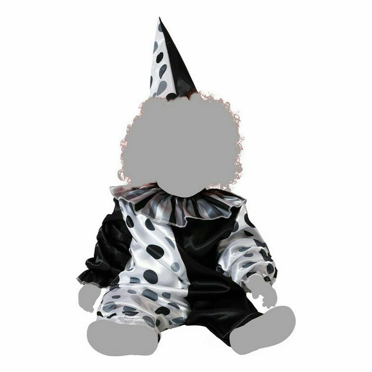 Costume for Adults Grey Male Clown Halloween-1