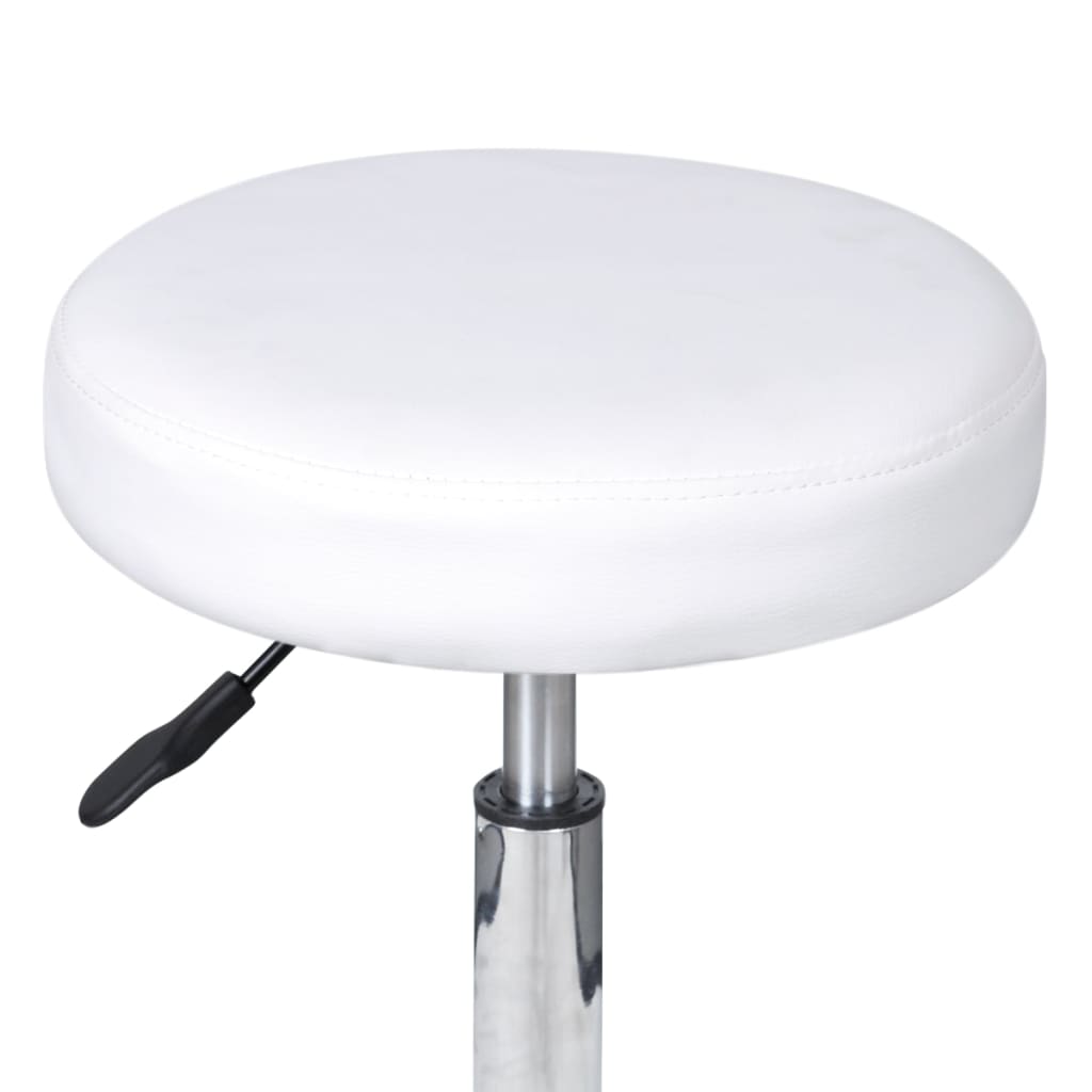 vidaXL Office Chair Swivel Rolling Stool with Wheels for Office Faux Leather