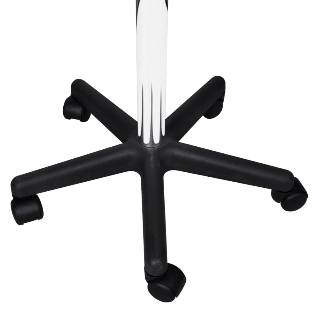 vidaXL Office Chair Swivel Rolling Stool with Wheels for Office Faux Leather