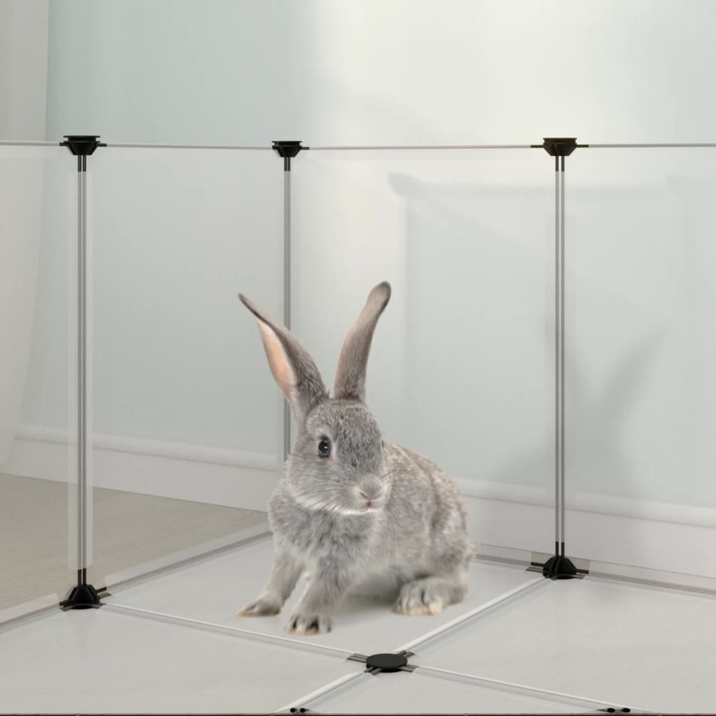 vidaXL Small Animal Cage DIY Small Animal House Rabbit Hutch PP and Steel