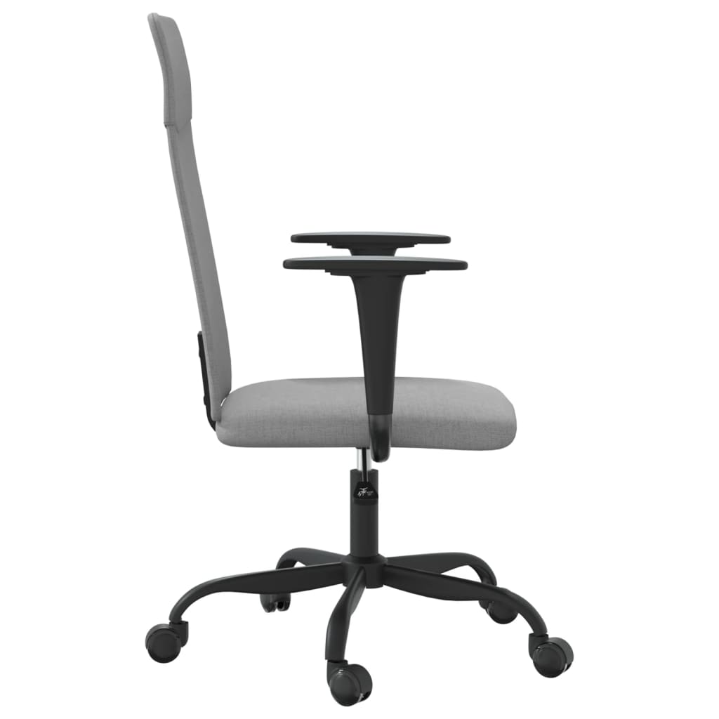 vidaXL Office Chair Rolling Office Computer Desk Chair with Armrest Fabric