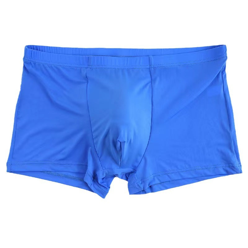 Men's Boxer Briefs Ice Silk Underwear Cup Combination U Convex Sexy