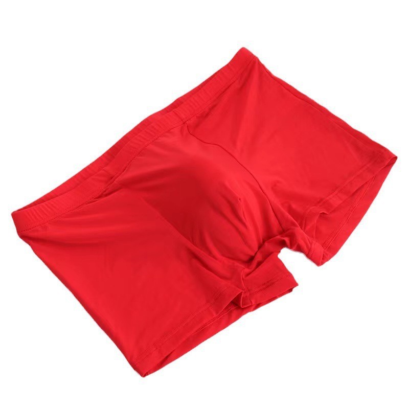 Men's Boxer Briefs Ice Silk Underwear Cup Combination U Convex Sexy