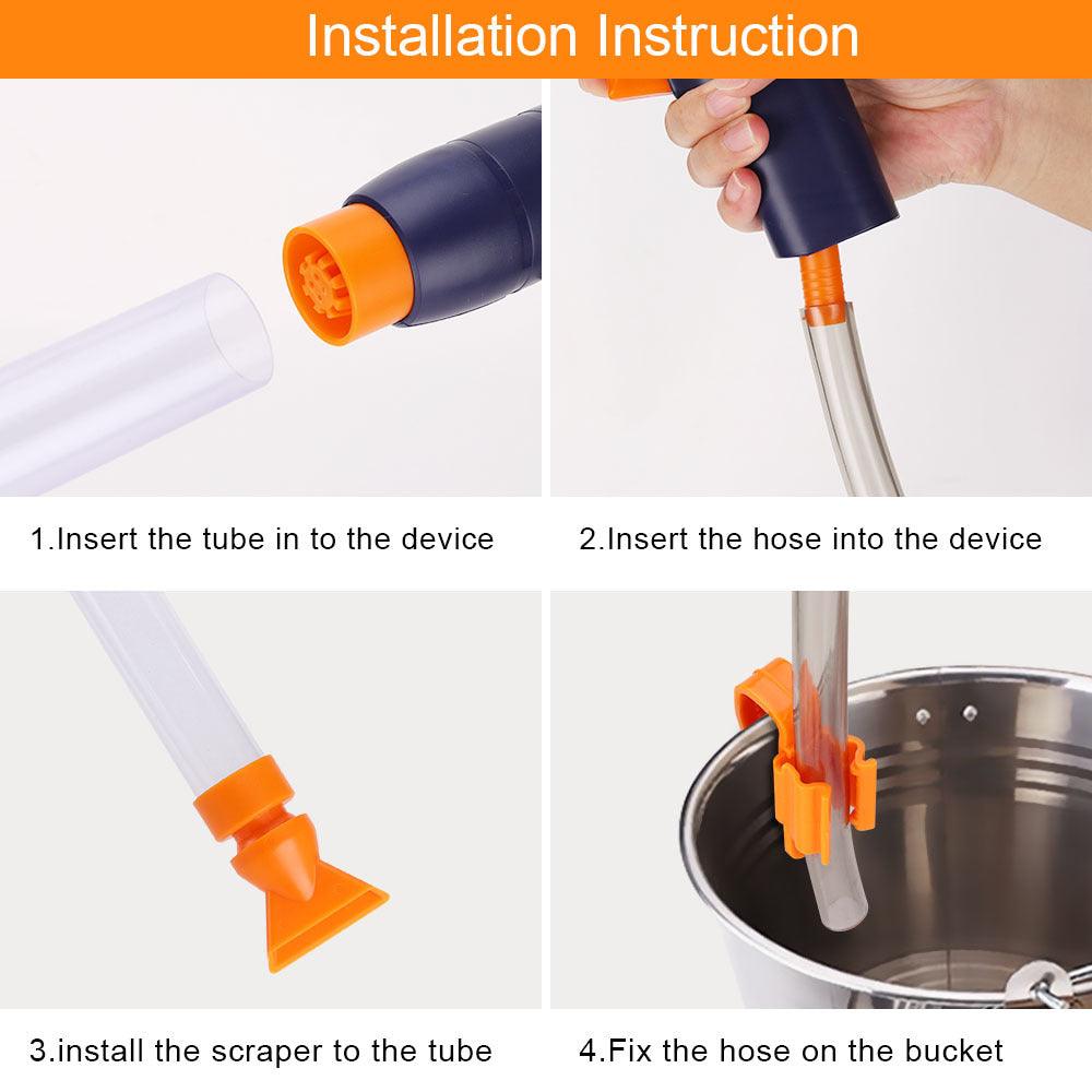Multi-Function Water Exchanger: Sand Washing, Water Change, And Algae Scraping