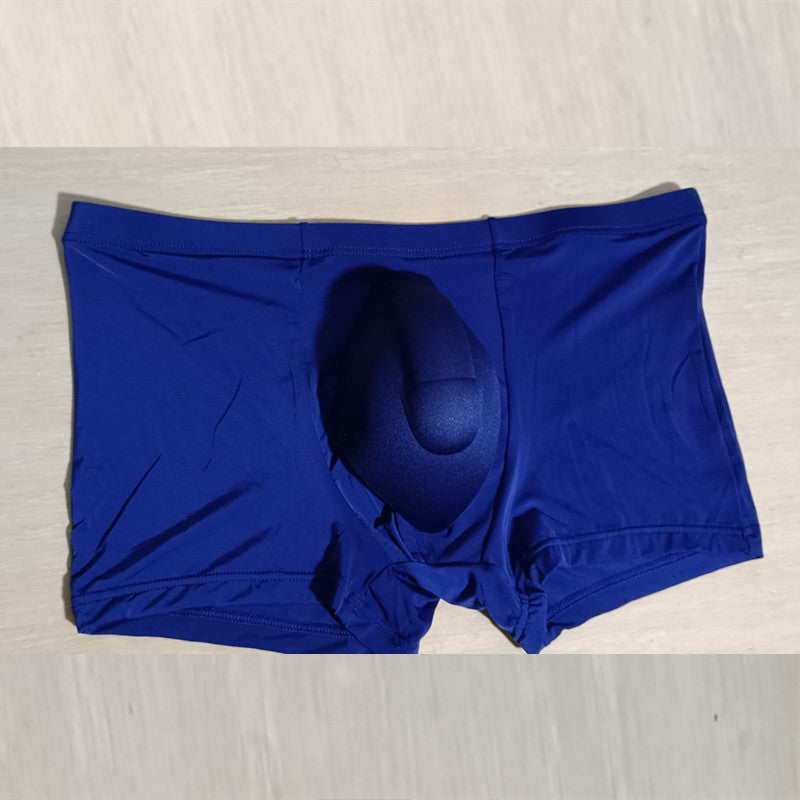 Men's Boxer Briefs Ice Silk Underwear Cup Combination U Convex Sexy