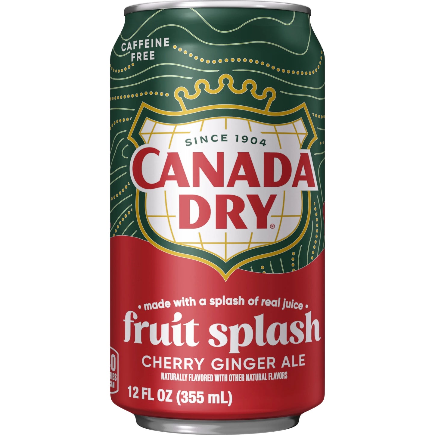 Caffeine Free Fruit Splash Cherry Ginger Ale Soda Pop, 12 Fl Oz, 12 Pack Cans