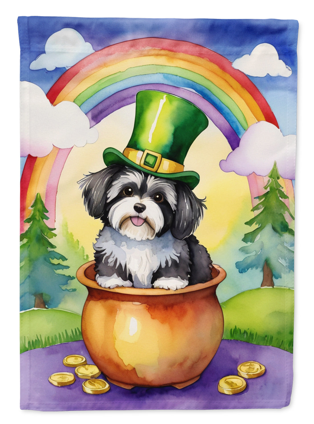 Havanese St Patrick's Day Garden Flag