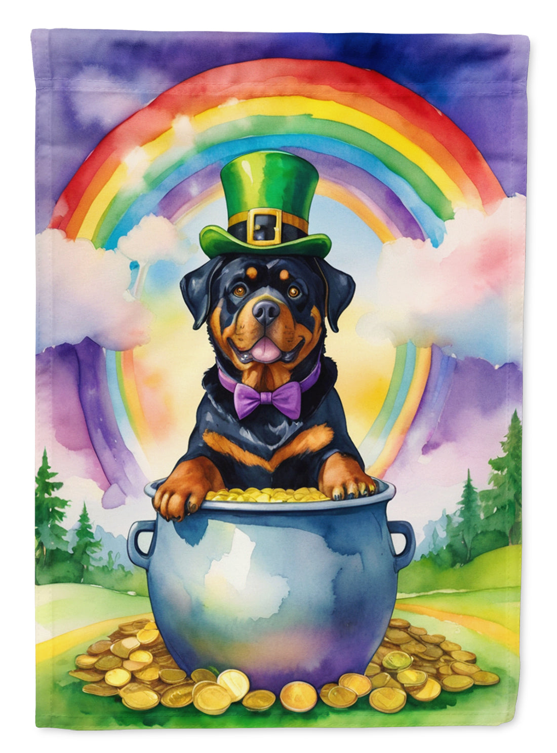 Rottweiler St Patrick's Day House Flag