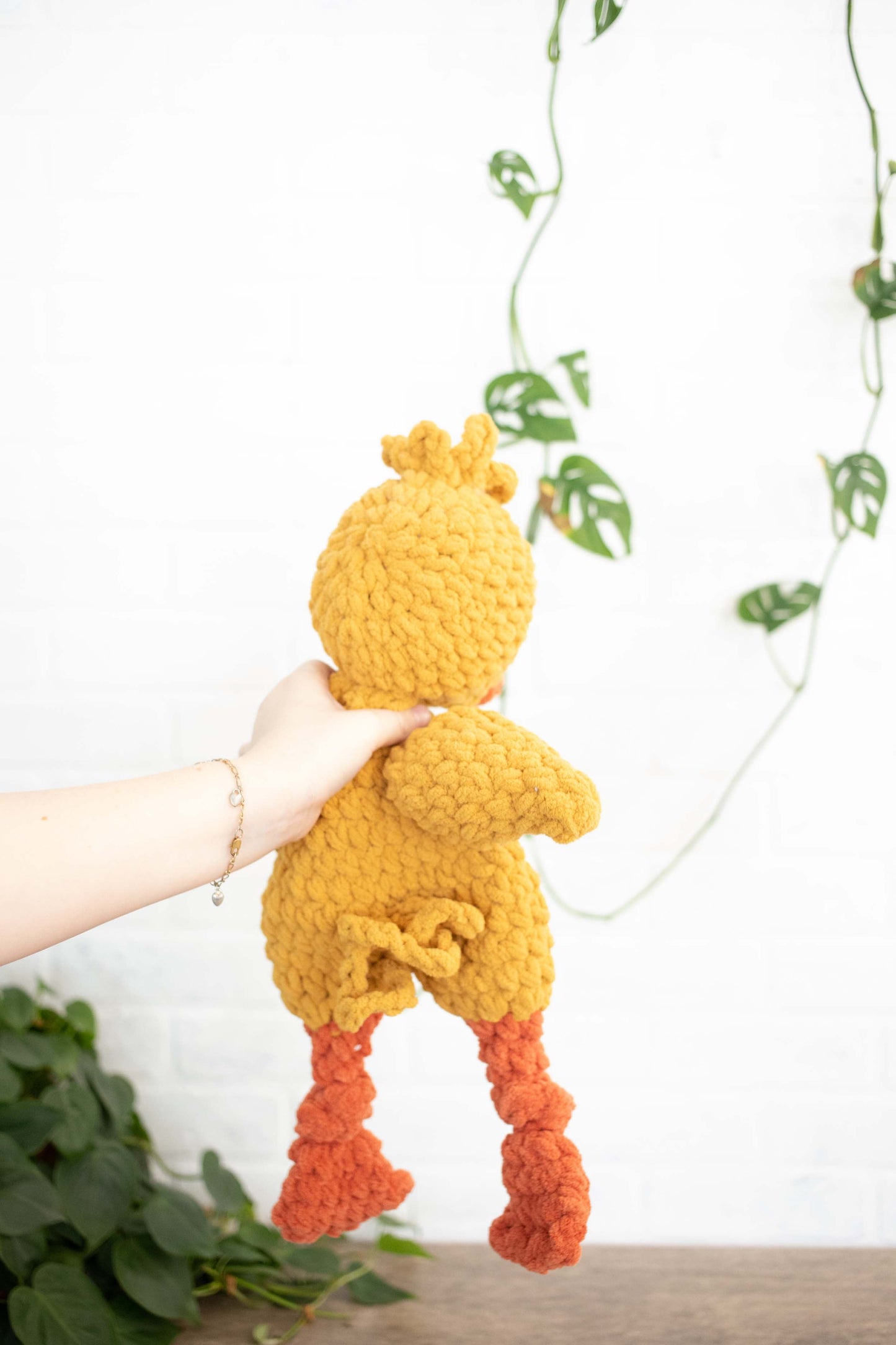 Crochet Chick Lovey, Crochet Stuffed Animal, Amigurumi Chickie Snuggler-4