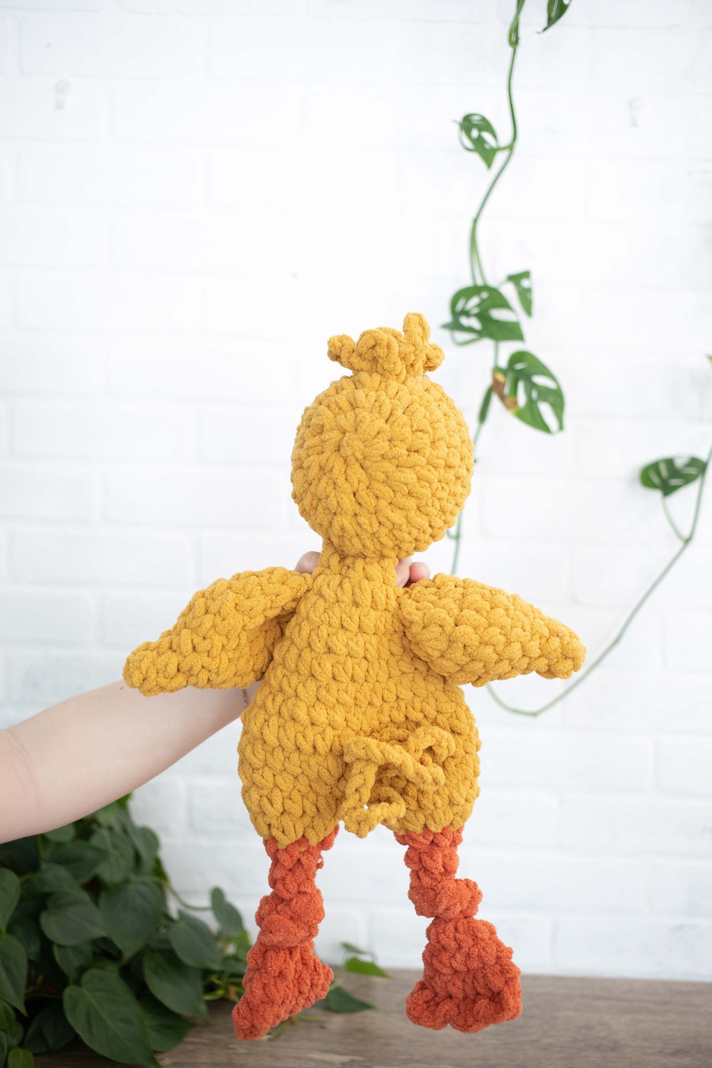 Crochet Chick Lovey, Crochet Stuffed Animal, Amigurumi Chickie Snuggler-2