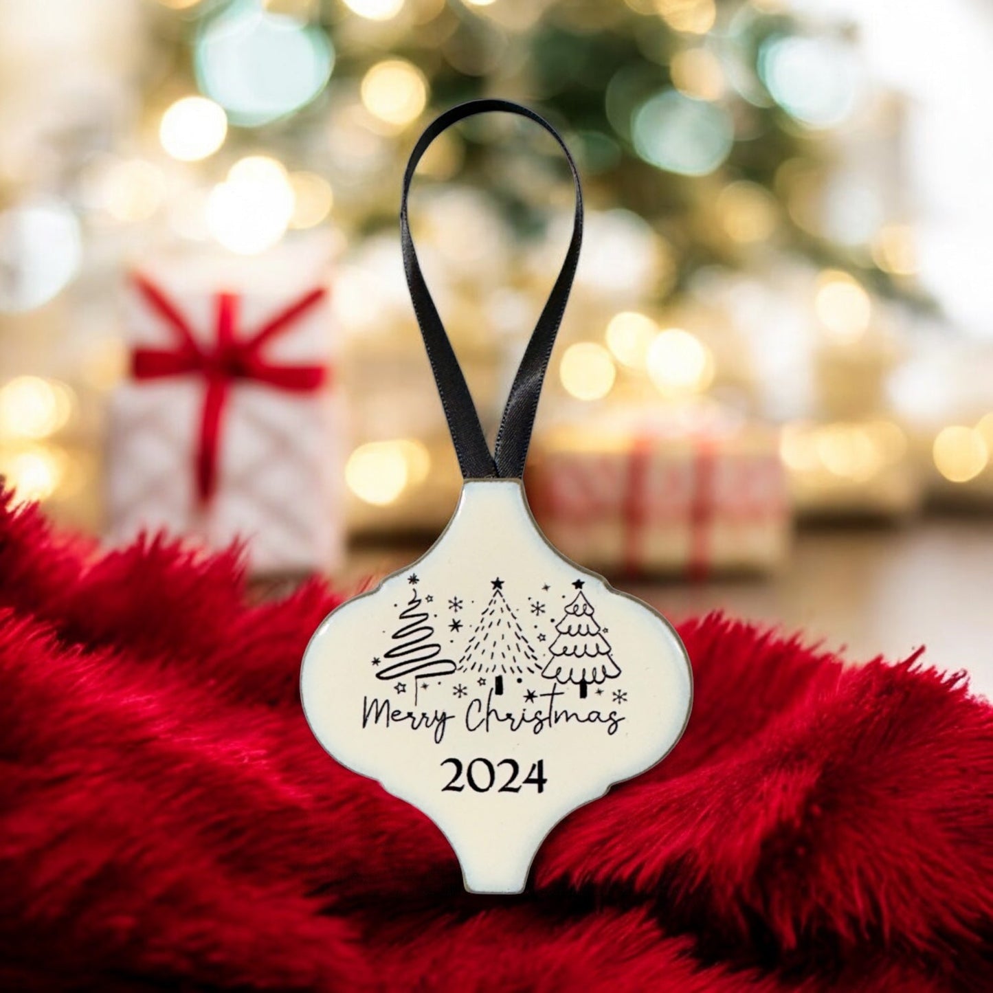 Arabesque Christmas Ornament - Merry Christmas 2024