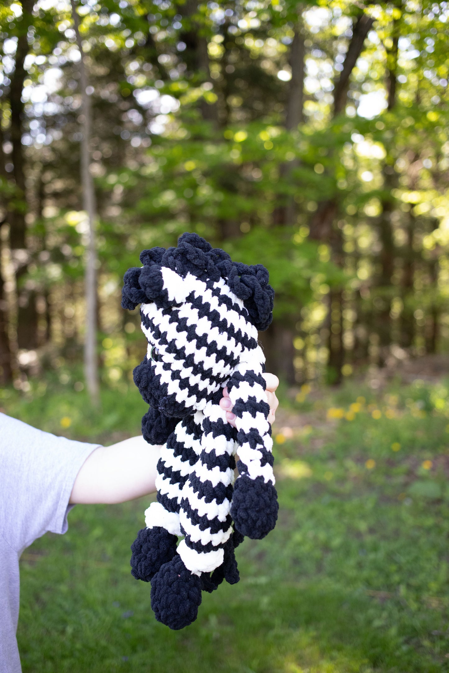 Zebra Lovey, Zebra Stuffed Animal, Crochet Zebra Snuggler-4