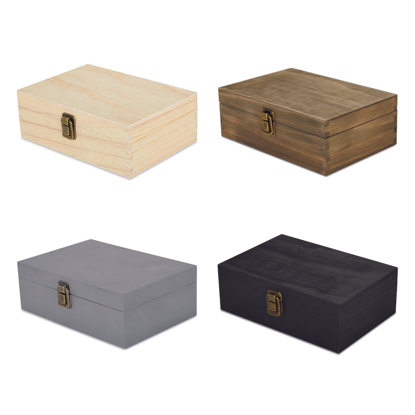 Wood Memory Boxes, Medium-0