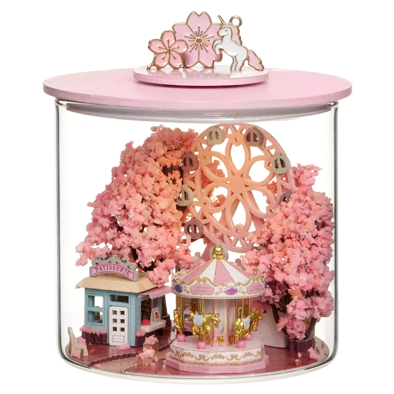 Miniature Wizardi Roombox Kit - Sakura Scenery Dollhouse Kit-1