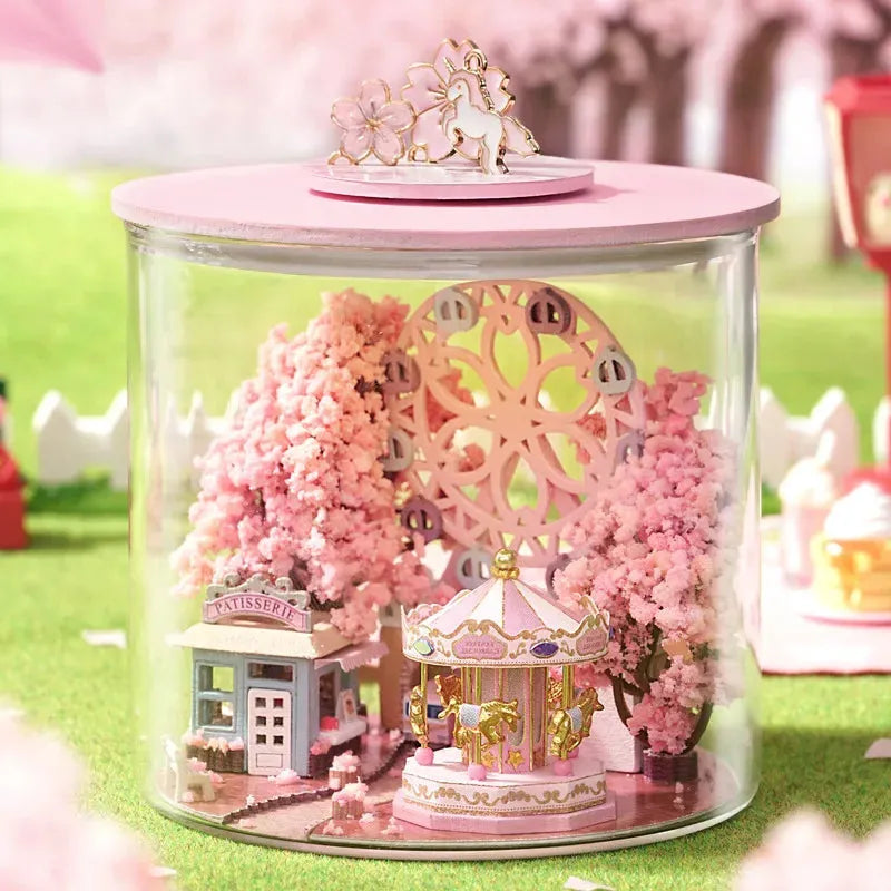 Miniature Wizardi Roombox Kit - Sakura Scenery Dollhouse Kit-3
