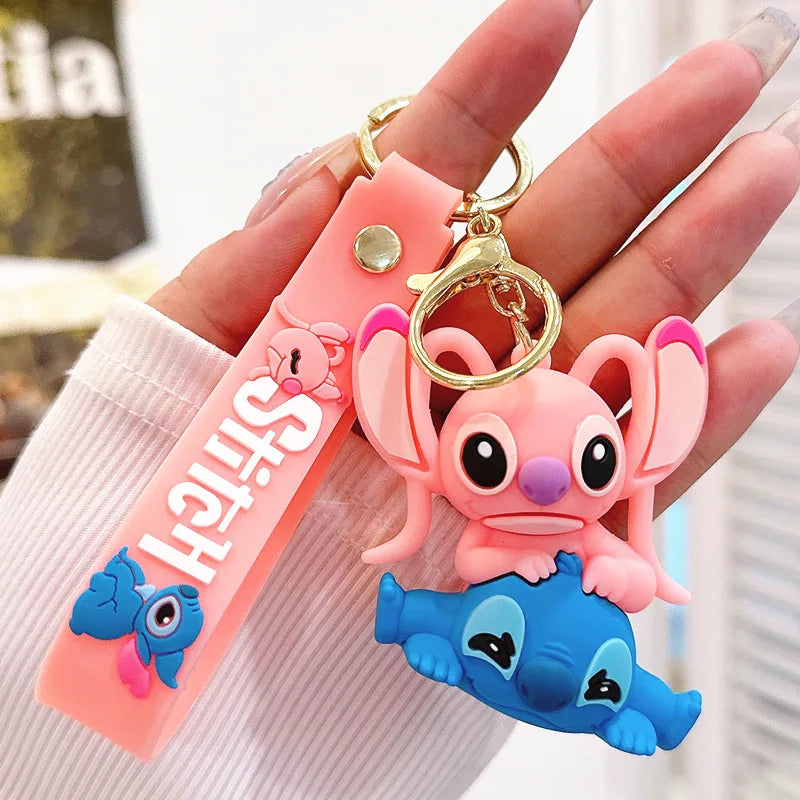 Anime Disney Keychain Mickey Minnie Lilo Stitch-39