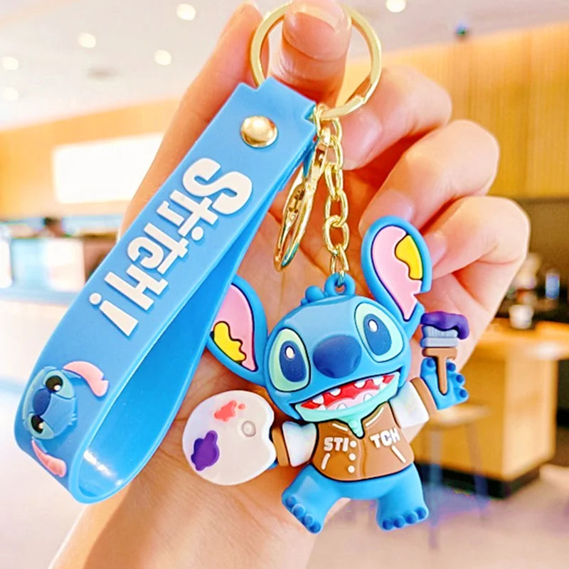 Anime Disney Keychain Mickey Minnie Lilo Stitch-56