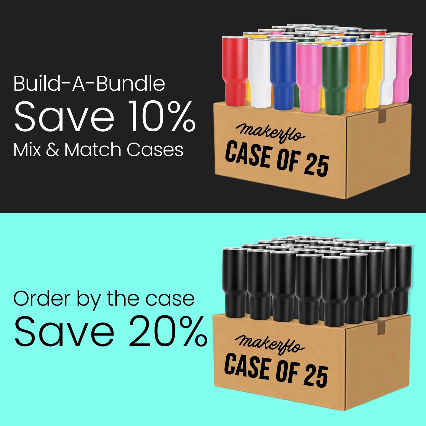 Powder Coated Tumbler 10 Pack-2