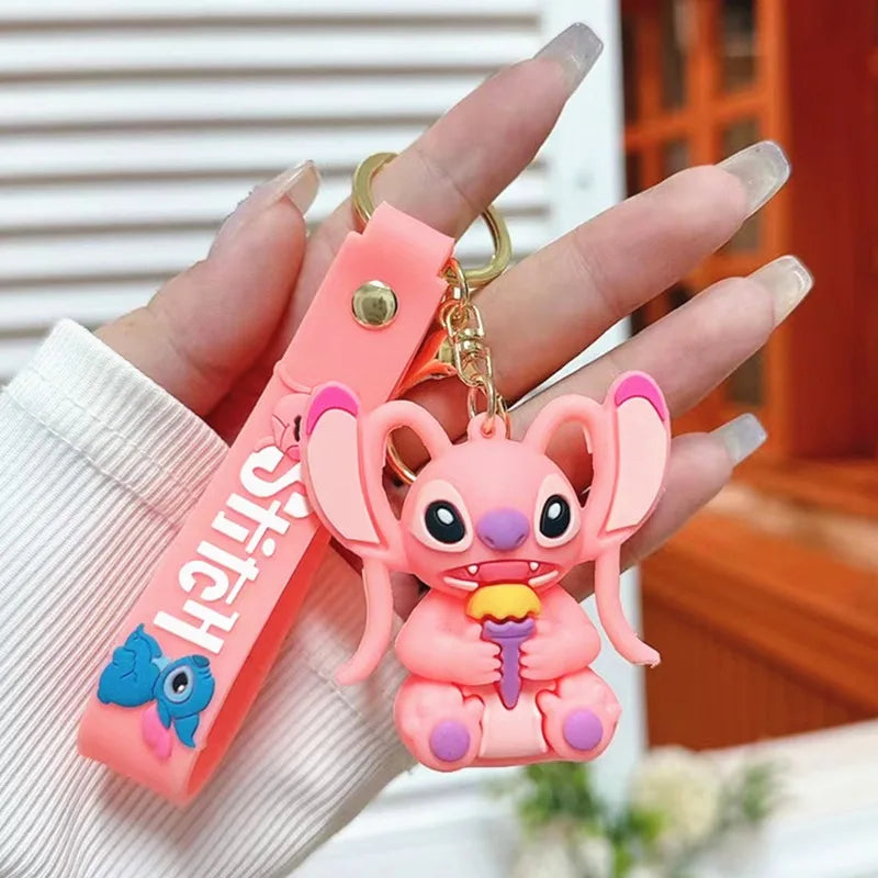 Anime Disney Keychain Mickey Minnie Lilo Stitch-19
